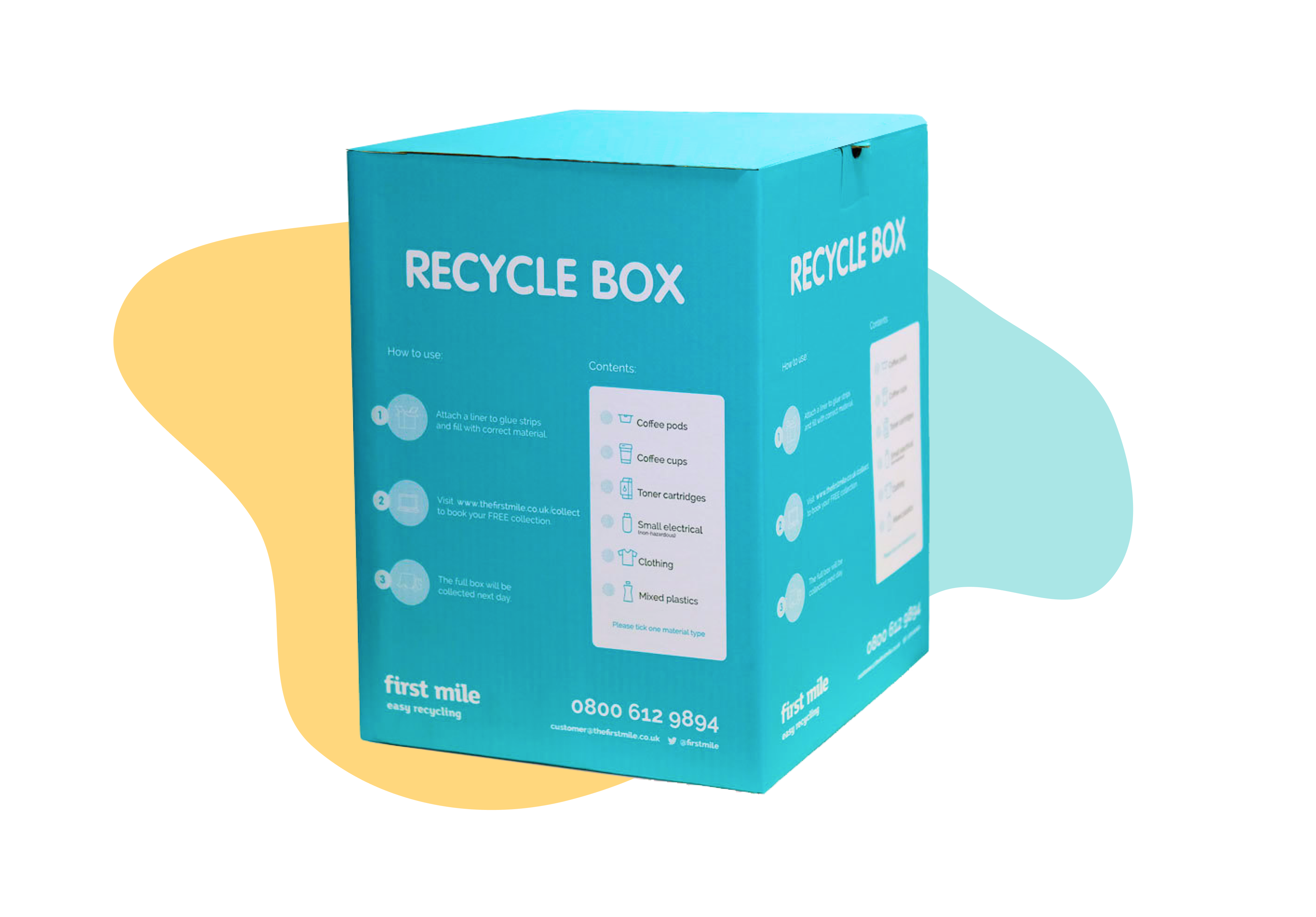 Graphic representation of the recycle box