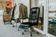 office chair and clothing