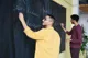 office workers with black board writing recycle notes