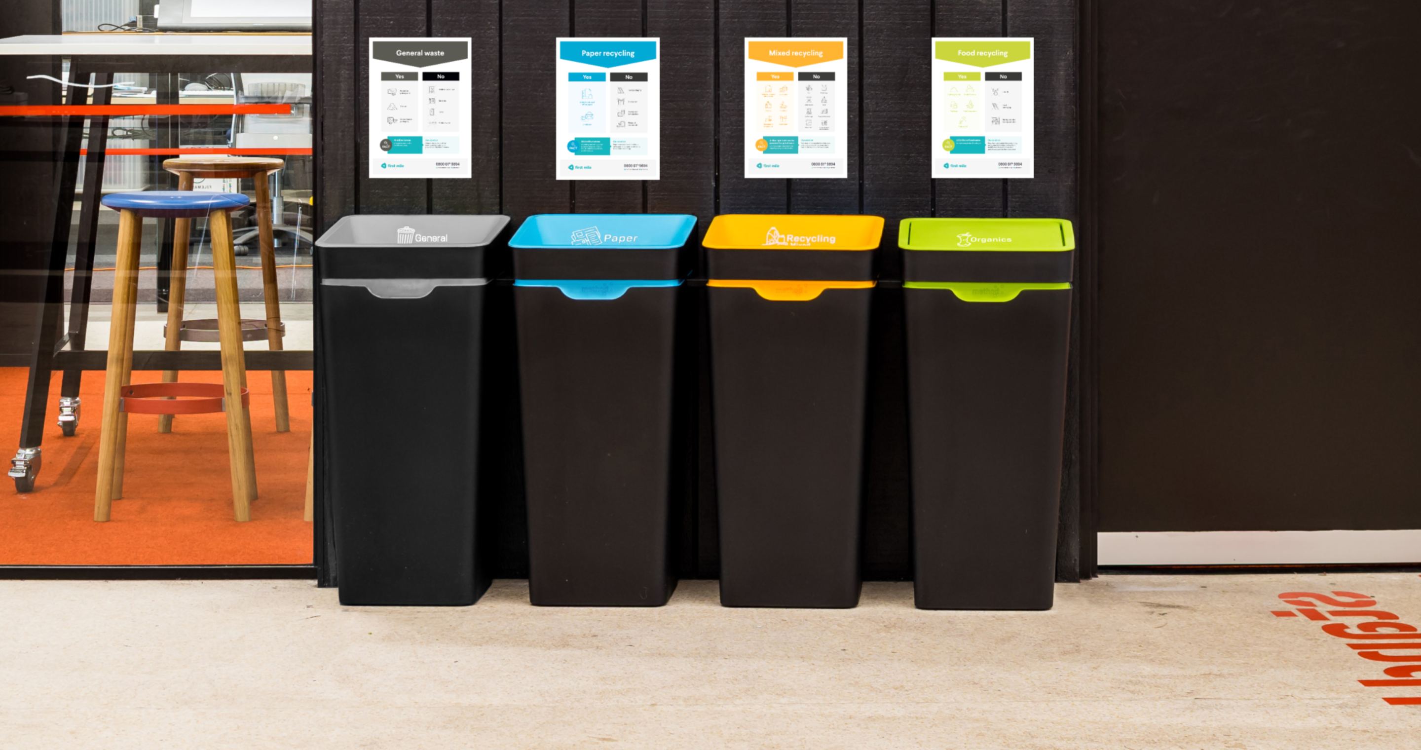 First Mile recycling bins
